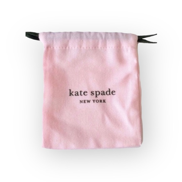 new kate spade  KSNY Small Jewelry Dustbag  Pink + Green  Earrings Necklace - Picture 4 of 14